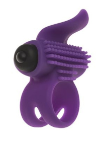 Эрекционное кольцо с подхватом мошонки и стимуляцией клитора Bullet Lastic Ring фото в интим магазине Love Boat