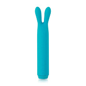 Голубой вибратор с ушками Rabbit Bullet Vibrator - 8,9 см. фото в интим магазине Love Boat