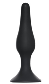 Чёрная анальная пробка Slim Anal Plug XL - 15,5 см. фото в интим магазине Love Boat