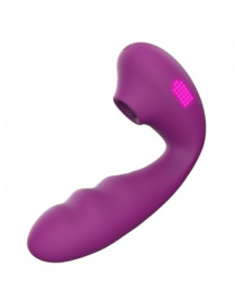 Фиолетовый вибратор с вакуумной стимуляцией и нагревом Tara фото в интим магазине Love Boat