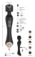 Черный вибромассажер с подогревом Cupa Warming Wand - 22,6 см.