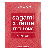 Утолщенный презерватив Sagami Xtreme Feel Long с точками - 1 шт. фото в интим магазине Love Boat