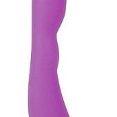 Фиолетовый силиконовый вибромассажер - 22,2 см.
