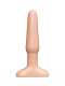 Классический анальный плаг телесного цвета - 11,5 см.