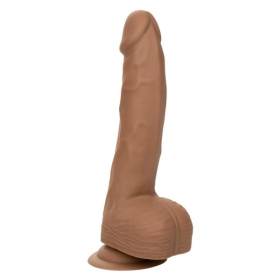 Коричневый фаллоимитатор Silicone Studs 8  - 25,5 см. фото в интим магазине Love Boat