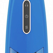 Синий мастурбатор с ротацией и аудиосопровождением