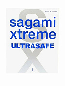 Презерватив Sagami Xtreme Ultrasafe с двойным количеством смазки - 1 шт. фото в интим магазине Love Boat