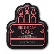 Лубрикант на водной основе со вкусом торта с кремом Wicked Aqua Birthday cake - 3 мл. фото в интим магазине Love Boat