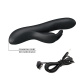 Чёрный вибратор с клиторальным отростком Dylan - 21 см.