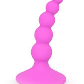 Розовая анальная втулка-елочка - 9,5 см.