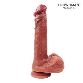 Телесный фалломитатор с ярко выраженной головкой - 22 см. фото в интим магазине Love Boat