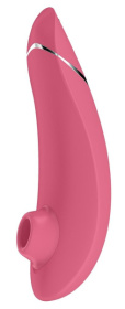Розовый бесконтактный клиторальный стимулятор Womanizer Premium фото в интим магазине Love Boat
