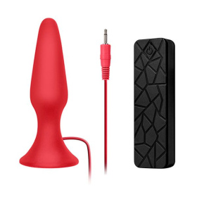 Красная анальная вибропробка с пультом управления MENZSTUFF 5INCH SLIM INTRUDER BUTT PLUG - 13 см. фото в интим магазине Love Boat