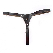 Черные кожаные трусики со штырьком фото в интим магазине Love Boat