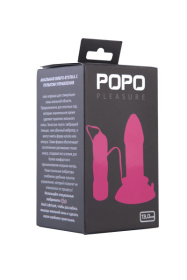 Розовая вибровтулка средних размеров POPO Pleasure - 13 см. фото в интим магазине Love Boat