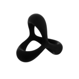 Черное эрекционное кольцо для пениса без вибрации фото в интим магазине Love Boat