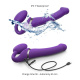 Фиолетовый безремневой вибрострапон Vibrating Bendable Strap-On - size L