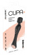 Черный вибромассажер с подогревом Cupa Warming Wand - 22,6 см.