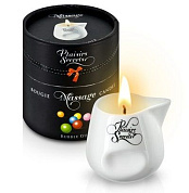 Массажная свеча с ароматом бубль-гума Bougie de Massage Gourmande Bubble Gum - 80 мл. фото в интим магазине Love Boat