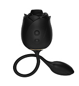 Черный клиторальный стимулятор Dark Blushing Rose фото в интим магазине Love Boat