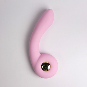 Розовый вибростимулятор точки G с нагревом Bendable Heating G-Spot Vibrator
