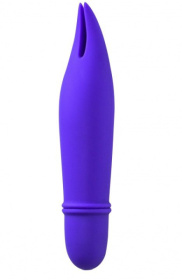 Фиолетовый мини-вибратор Universe Teasing Ears - 12,5 см. фото в интим магазине Love Boat