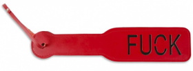 Красная шлёпалка Fuck - 31,5 см.
