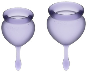 Набор фиолетовых менструальных чаш Feel good Menstrual Cup фото в интим магазине Love Boat