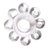 Прозрачное гелевое эрекционное кольцо-цветок фото в интим магазине Love Boat