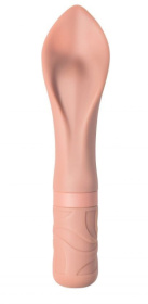 Бежевый мини-вибратор Mamasita’s Fantastic Shield - 15,2 см. фото в интим магазине Love Boat