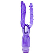 Фиолетовый анально-вагинальный вибратор Extreme Dual Vibrator - 25 см. фото в интим магазине Love Boat