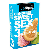 Презервативы для орального секса DOMINO Sweet Sex с ароматом мороженого - 3 шт. фото в интим магазине Love Boat