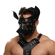 
Черная кожаная маска «Собака» фото в интим магазине Love Boat