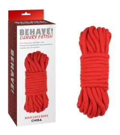 
Красная веревка для шибари Bing Love Rope - 10 м. фото в интим магазине Love Boat