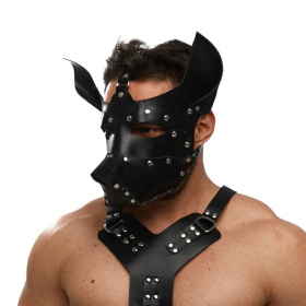 
Черная кожаная маска «Собака» фото в интим магазине Love Boat