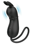 Черное виброяйцо Rosalie в виде зайчика фото в интим магазине Love Boat