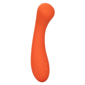 Оранжевый вибромассажер Liquid Silicone G-Wand - 15,25 см. фото в секс шопе Love Boat