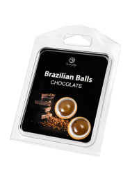 Набор из 2 шариков с массажным маслом Brazilian Balls с ароматом шоколада