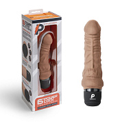 Кофейный вибратор-реалистик 6  Realistic Vibrator - 17 см. фото в интим магазине Love Boat
