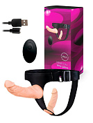 Женский страпон с 2 насадками, вибрацией и пультом ДУ фото в интим магазине Love Boat