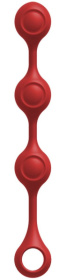 Красные утяжеленные анальные шарики Anal Essentials Weighted Silicone Anal Balls - 34,3 см. фото в интим магазине Love Boat
