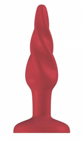 Красная анальная пробка Butt Plug Rounded 3 Inch - 7,6 см. фото в интим магазине Love Boat