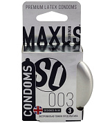 Экстремально тонкие презервативы в железном кейсе MAXUS Extreme Thin - 3 шт. фото в интим магазине Love Boat