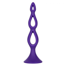 Фиолетовая анальная елочка Silicone Triple Probe - 14,5 см. фото в интим магазине Love Boat
