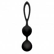 Чёрные вагинальные шарики из силикона BLACKBERRIES PUSSY SILICONE  фото в интим магазине Love Boat