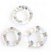 Набор из 3 прозрачных эрекционных колечек фото в интим магазине Love Boat