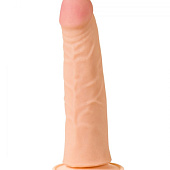 Телесный фаллоимитатор без мошонки на присоске