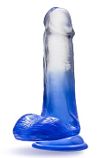 Синий фаллоимитатор Stella Blue - 16,5 см. фото в интим магазине Love Boat