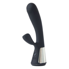 Чёрный интерактивный вибратор Kiiroo Ohmibod Fuse - 18 см. фото в интим магазине Love Boat