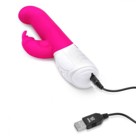 Розовый вибромассажер для G-точки Come hither G-Spot Rabbit - 24,5 см.